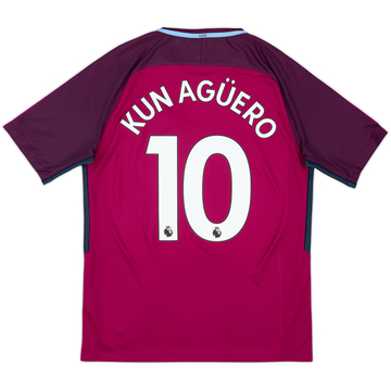 2017-18 Manchester City Away Shirt Kun Aguero #10 - 8/10 - (M)