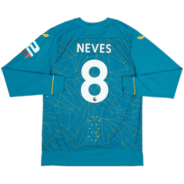 2022-23 Wolves Authentic Away L/S Shirt Neves #8 - 10/10 - (M)