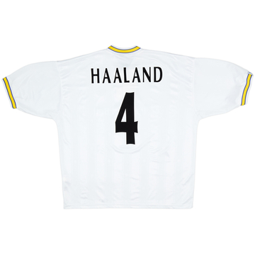 1996-98 Leeds United Home Shirt Haaland #4 - 8/10 - (XL)