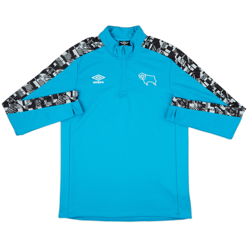 2018-19 Derby County Umbro 1/4 Zip Training Top - 8/10 - (L)