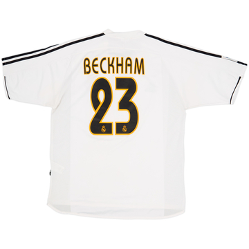 2003-04 Real Madrid Home Shirt Beckham #23 - 7/10 - (XL)