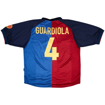 1999-00 Barcelona Centenary Home Shirt Guardiola #4 - 8/10 - (XL)