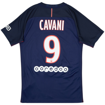 2016-17 Paris Saint-Germain Authentic Home Shirt Cavani #9 - 8/10 - (S)