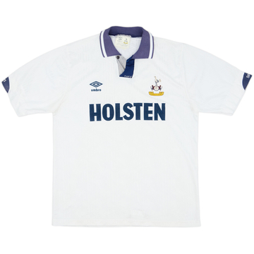 1991-93 Tottenham Home Shirt - 8/10 - (XL)