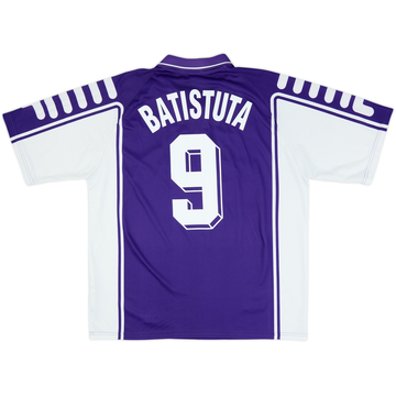 1999-00 Fiorentina Home Shirt Batistuta #9 - 8/10 - (XL)