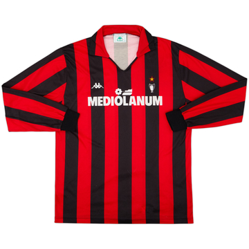 1988-89 AC Milan Home L/S Shirt - 9/10 - (XL)