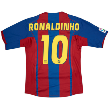 2004-05 Barcelona Home Shirt Ronaldinho #10 - 8/10 - (S)