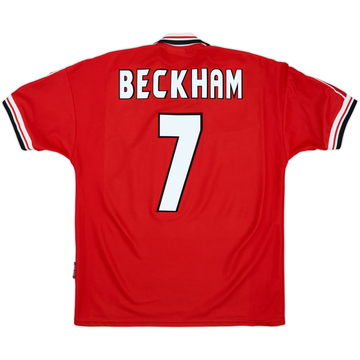 1998-00 Manchester United Home Shirt Beckham #7 - 6/10 - (M)