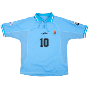 2002 Uruguay Home Shirt #10 - 9/10 - (L)