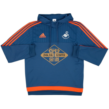 2015-16 Swansea adidas Hooded Sweat Top - 8/10 - (M)