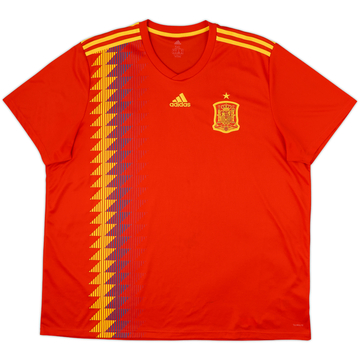2018-19 Spain Home Shirt - 8/10 - (3XL)