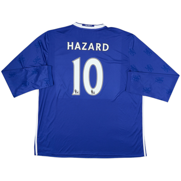 Camiseta de local del Chelsea 2016-17 manga larga Hazard #10 - 8/10 - (XXL)