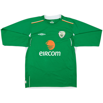 2004-06 Ireland Home L/S Shirt - 8/10 - (M)