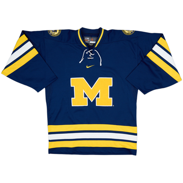 2004-06 Michigan Wolverines Hockey Nike Bauer Home Jersey - 9/10 - (S)