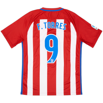 2016-17 Atletico Madrid Home Shirt Torres #9 - 6/10 - (M)