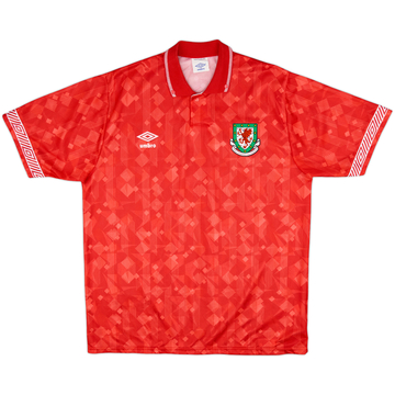 1990-92 Wales Home Shirt - 8/10 - (L)