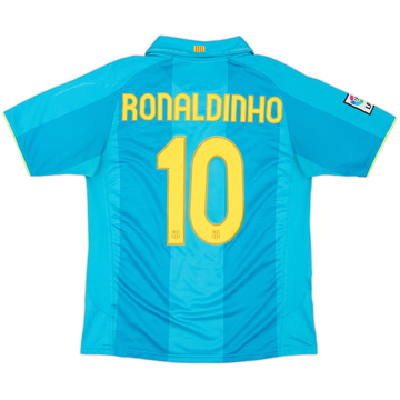 2007-09 Barcelona Away Shirt Ronaldinho #10 - 6/10 - (M)