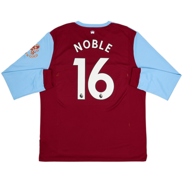 2019-20 West Ham Home L/S Shirt Noble #16 - 7/10 - (XXL)