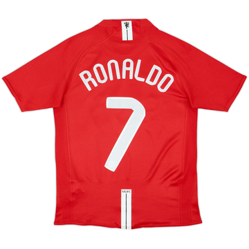 2007-09 Manchester United Home Shirt Ronaldo #7 - 8/10 - (XL.Boys)