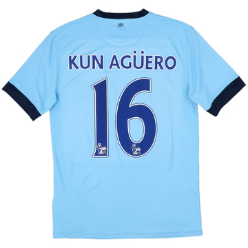 2014-15 Manchester City Home Shirt Kun Aguero #16 - 7/10 - (M)