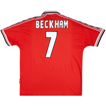 1998-00 Manchester United Home Shirt Beckham #7 - 8/10 - (XXL)