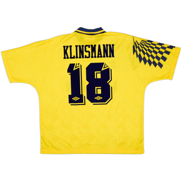 1991-95 Tottenham Away Shirt Klinsmann #18 - 8/10 - (XL)
