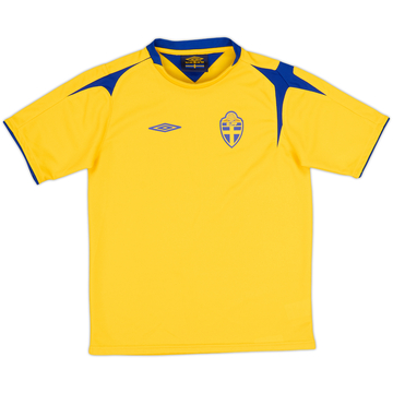Camiseta de local de Suecia 2005-06 - 9/10 - (Niños M)