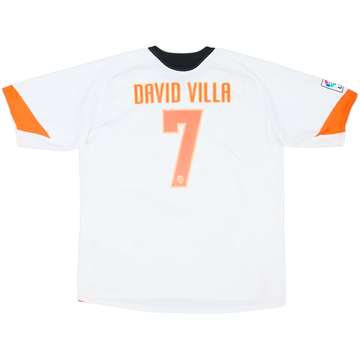 2005-06 Valencia Home Shirt David Villa #7 - 8/10 - (XXL)