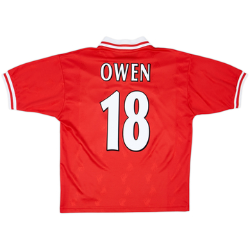 1996-98 Liverpool Home Shirt Owen #18 - 8/10 - (M)