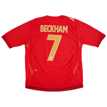 2006-08 England Away Shirt Beckham #7 - 7/10 - (XL)