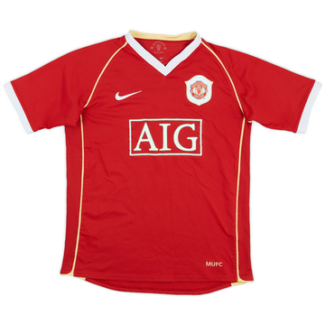 2006-07 Manchester United Home Shirt - 7/10 - (M.Boys)