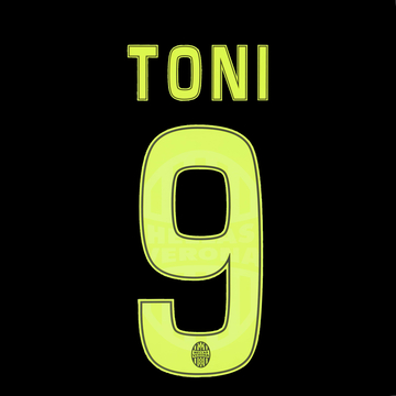2015-16 Hellas Verona Away Toni #9 Name Set