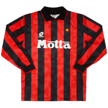 1993-94 AC Milan Home L/S Shirt #9 - 9/10 - (L)