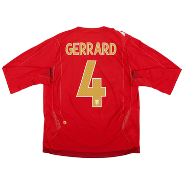 2006-08 England Away Shirt Gerrard #4 - 8/10 - (L)