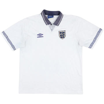 1990-92 England Home Shirt - 9/10 - (XL)