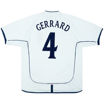 2001-03 England Home Shirt Gerrard #4 - 6/10 - (XL)