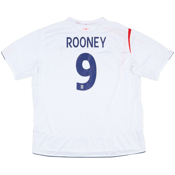 2005-07 England Home Shirt Rooney #9 - 9/10 - (3XL)