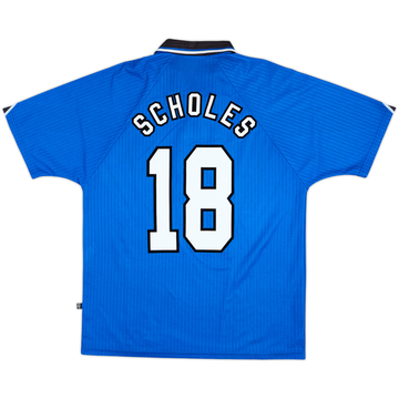 1996-98 Manchester United Third Shirt Scholes #18 - 8/10 - (L)