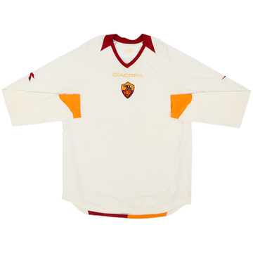 2006-07 Roma Away L/S Shirt - 4/10 - (XL)