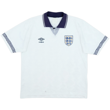 1990-92 England Home Shirt - 8/10 - (S)