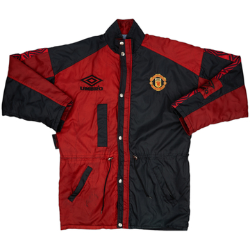 1995-97 Manchester United Umbro Padded Bench Coat - 4/10 - (M)