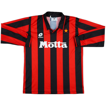 1993-94 AC Milan Home L/S Shirt - 8/10 - (XL.Boys)