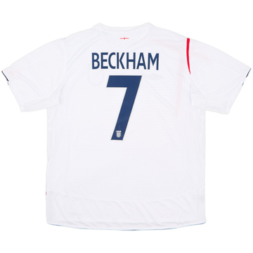2005-07 England Home Shirt Beckham #7 (XXL)