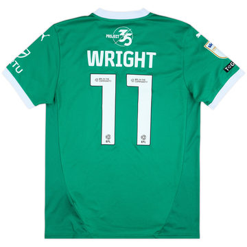2024-25 Plymouth Match Issue Home Shirt Wright #11