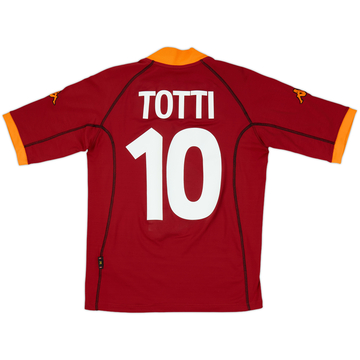 2001-02 Roma Home Shirt Totti #10 - 6/10 - (M)