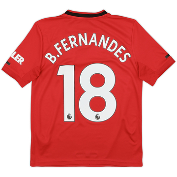 2019-20 Manchester United Home Shirt B.Fernandes #18 - 7/10 - (L.Boys)