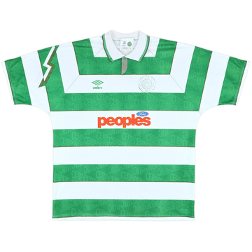 1991-92 Celtic Home Shirt - 4/10 - (XL)