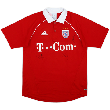 2005-06 Bayern Munich Squad Signed Home Shirt - 9/10 - (XL.Boys)