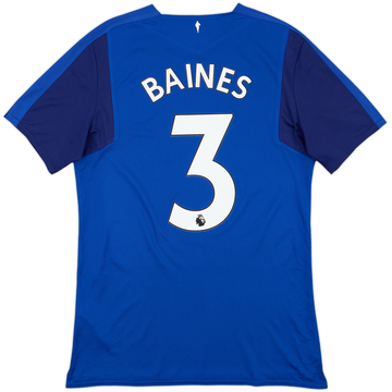 2017-18 Everton Home Shirt Baines #3 - 10/10 - (M)