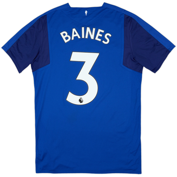 2017-18 Everton Home Shirt Baines #3 - 10/10 - (M)